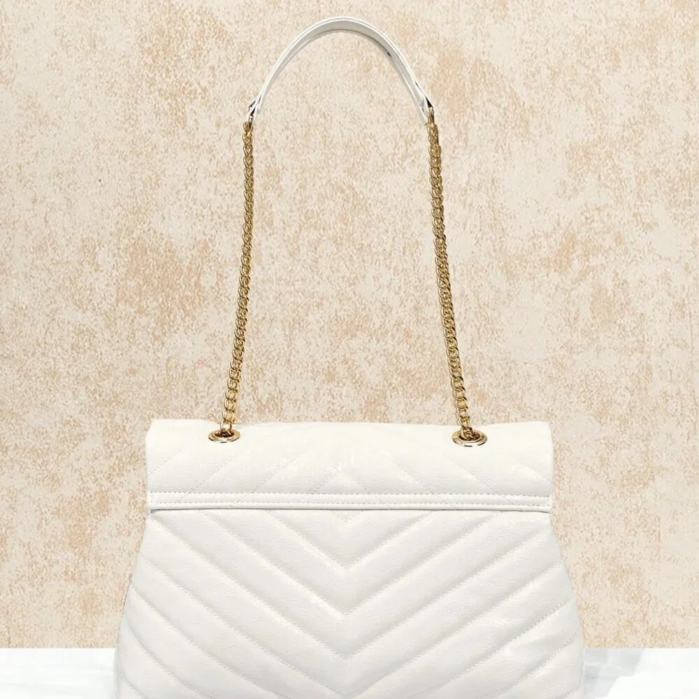White Elegant Women's Large Capacity Shoulder Bag - Picture 5 of 5